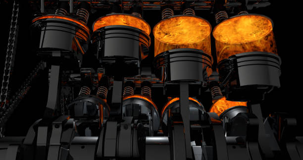 The internal combustion of the engine. The greater the engine the more horsepower you will have. 
